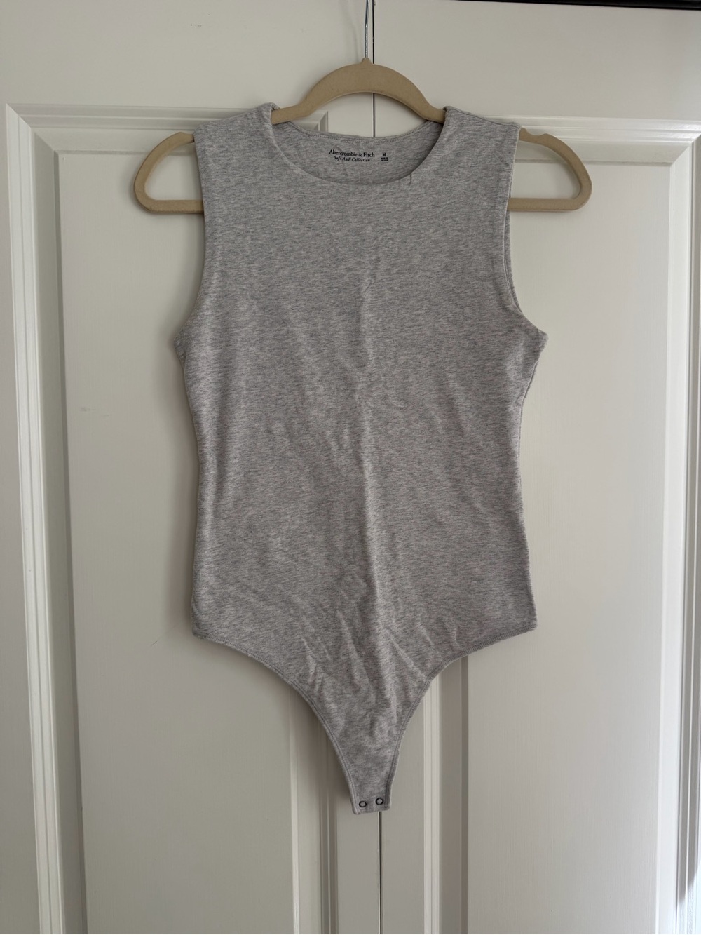 Abercrombie & Fitch Light Gray Sleeveless Bodysuit